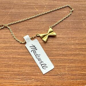 Madewell Gold Bowtie Pasta Pendant Necklace